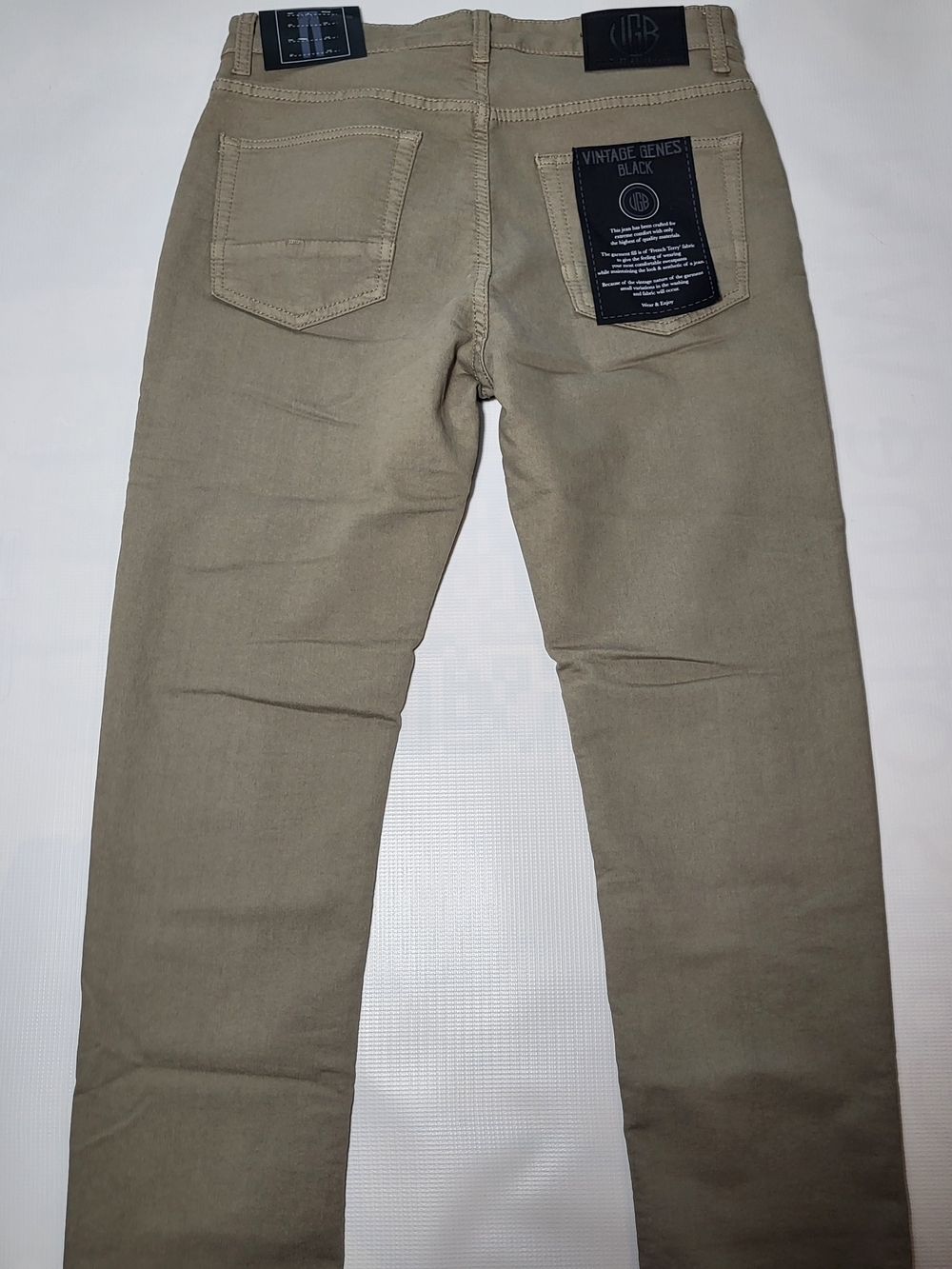 NEW Vintage Genes Black Mens Denim Jeans Taupe Brown 32x30 Grunge Punk Skater